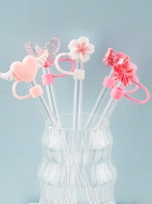 20个/套 10毫米/0.4英寸硅胶吸管套，适用于30/40盎司带把手的保温杯 | 粉色吸管套和硅胶靴，适用于40盎司/30盎司/20盎司保温杯 | 保温杯保护套套装 | 淡粉色保温杯装饰 - 彩色 - 查看 6