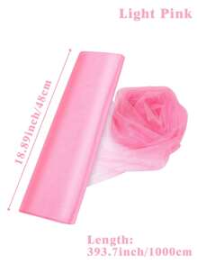 1卷5/10/20米浅粉色欧根纱面料，可用于婚礼派对背景装饰、生日派对餐桌装饰、鲜花包装、婚礼拱门装饰、椅背装饰带、派对礼物、婴儿派对装饰、性别揭晓派对装饰、圣诞节装饰、2026新年装饰等。 - 淺粉色 - 查看 8