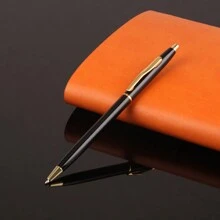 1pc Metal Ballpoint Pen With Customized Logo Engraving, Personalized Wedding/Memorial Gift, Thanksgiving/Teacher's Day Present Back To School - Multicolor - View 9