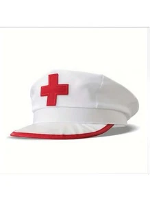 Cloth Hat Syringe Prop And Stethoscope 3-Piece Nurse Outfit Accessory Set For Parties And Events - No Electricity Required - Multicolor - View 7