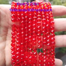 Al por mayor 10 hebras / 830+ piezas Cuentas de cristal brillante de 6 mm / Cuentas para vacaciones / Cuentas de cristal de estilo austriaco / Cuentas de cristal facetadas / Cuentas de cristal de forma redonda de colores para pulseras / collares / tobillos / aretes Haciendo joyas / Cuentas sueltas DIY / Cuentas espaciadoras de cristal / Decoración de boda / Decoración del árbol de Navidad / Decoración navideña / Decoración de la habitación