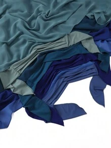 1pc 3-Layer Criss-Cross Headscarf, Convenient Hijab, Chiffon Muslim Headwrap