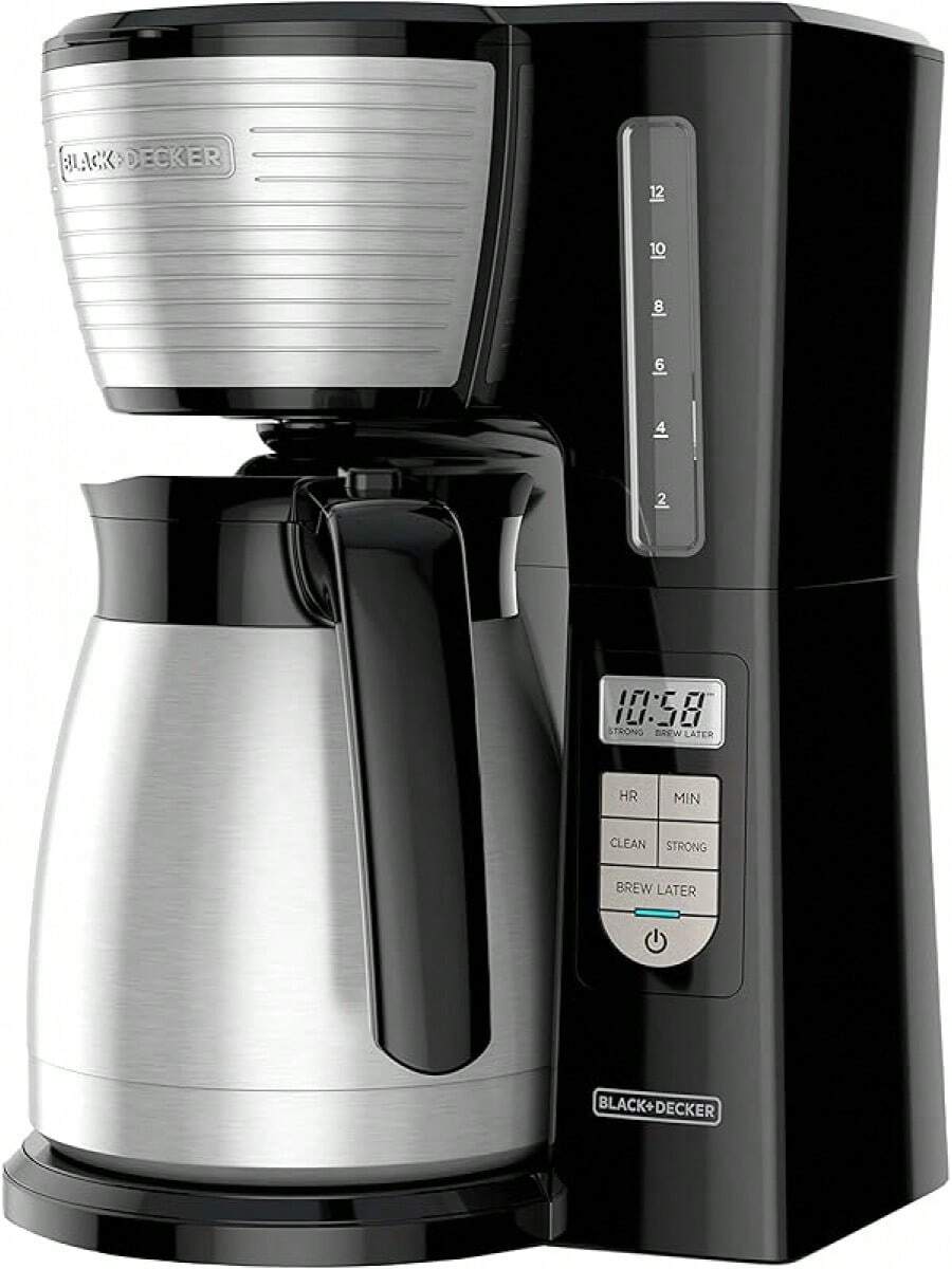 BLACK+DECKER 12 Cup Thermal Programmable Coffee Maker With Brew ...