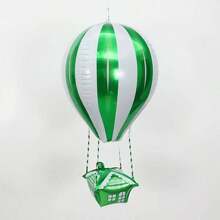 1 pieza Globo de helio con diseño de globo aerostático 4D, opciones de color rojo/rosa/azul/amarillo/verde, decoración para fiesta de cumpleaños, decoración de interiores y exteriores para celebraciones y fiestas