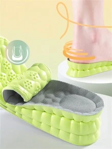 1 Pair Unisex Cloud Pattern Elevator Shoe Insoles, Breathable Shock-Absorbing Anti-Slip Full-Length Insoles, Invisible Height Increase Shoe Accessory