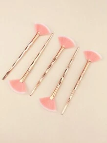 1/3/5/9pcs Soft Fan Brushes For Facial Care - Ideal For Exfoliating Face Masks And Basic Skincare - Includes Makeup Mask Application Brush And Moisturizer Tool,Foundation Brush,Concealer Brush,Blush Brush,Contour Brush,Blush Brush,Bronzer Brush,Powder Brush,Foundation Brush,Blush Brush - Gold - View 8