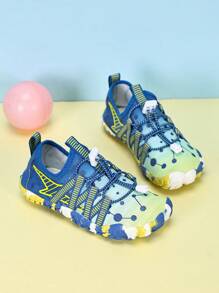 Special Offer Kids & Teens Boys/Girls Beach/Water Shoes, Professional Beach Volleyball Training Shoes, Cycling Shoes, Fitness Hiking Shoes, Lightweight , Best Companion For Beach Trip (Asymmetrical Print On Soles) - Blue - View 4