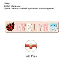 1 PC Customized Name Puzzle, Customize Your Name, Multiple Colors, Can Be Matched With Cute Elements, Wooden Educational Early Learning Toys, Baby Christening Anniversary Gift,Digital Printing - Multicolor - View 14
