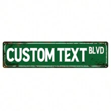 Personalized Street Signs,Street Signs Customized Custom Street Signs Metal Custom Street Sign Custom Road Sign Room Decor Men Cave Sign With Arrow Customize Your Own Aluminum Street Sign Gifts Birthday Graduation - Blue - View 9