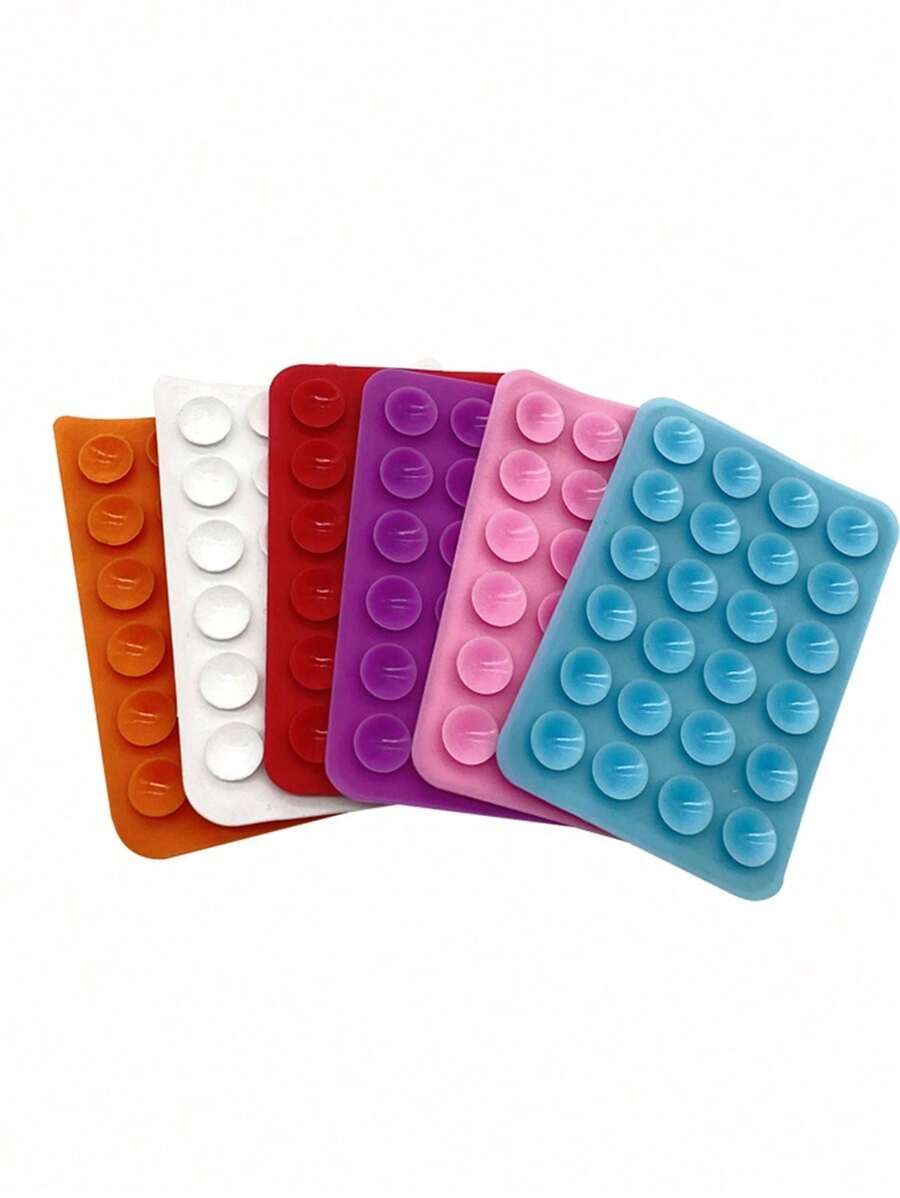 2 szt. Silikonowe przyssawki kwadratowe jednostronne do telefonów komórkowych, dekompresyjne, wybuchowe, silikonowe przyssawki, silikonowe przyssawki do telefonów komórkowych - Wielokolorowe - Zobacz 1