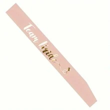 11/7pcs Bride Shoulder Strap Sash White Rose Golden Bride To Be Shoulder Strap + Rose Golden Bridesmaid Bride Shoulder Strap Single Party Supplies Bride Bath Decoration Bridesmaid Decoration Etiquette Belt Gift Wedding Party Valentine's Day Decoration