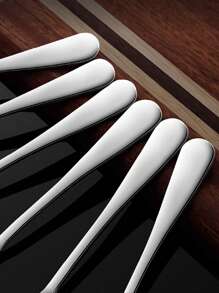 Bộ 1/6/12 thìa cà phê (4,5 inch), thìa, đồ bạc, thìa trà bằng thép không gỉ, thìa nhỏ, thìa cà phê đánh bóng gương, thìa tráng miệng cho gia đình, nhà bếp, nhà hàng, dùng được trong máy rửa chén khi trở lại trường - Bạc - Xem 7