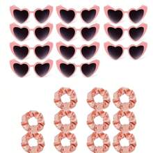 Set di 12 scrunchies in raso per damigelle d'onore, elastici per capelli per addio al nubilato, idee regalo per feste di addio al nubilato, regali per la proposta alle damigelle, non danneggia i capelli