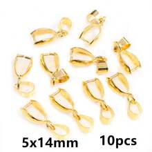 10-50pcs Pendants Clasps Clips Pinch Bails Connectors Charm Bail Beads Connector DIY Jewelry Making Accessories Findings