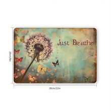 1pc Vintage Dandelion Metal Sign, "Just Breathe" Inspirational Quote Wall Decor, Indoor/Outdoor Hanging Plaque, Suitable For Home, Bedroom, Office, Study, Dining Room, Bar, Cafe, School, Library, Garage - Multicolor - View 5