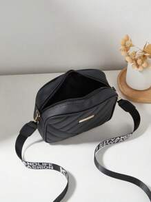 1 件黑色时尚百搭女包，简约纯色相机包，妈妈斜跨包，简约单肩包，大容量收纳零钱包，休闲时尚手机包，可爱手提包，搭配小方包，PU 皮革大容量拉链包，日常生活聚会生日礼物 - 彩色 - 查看 4