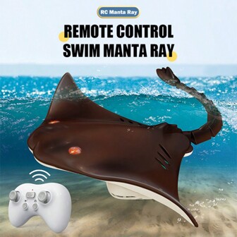 2.4G Remote Control Diving Bionic Swinging Fish Toy, Waterproof Pool Electric Bath Shark Remote Control Toy, Remote Distance 30M, Great For New Year & Birthday Gifts