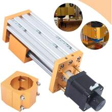 SHZICMY CNC3018plus Metal CNC Z Axis Travel With Stepper Motor, 52mm Diameter Aluminum Slide Rail For Engraving Machine - Yellow - View 2