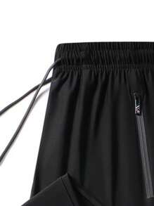 Pantalones de senderismo para hombres, ligeros, de secado rápido, transpirables e impermeables, adecuados para camping, pesca, correr y actividades atléticas, estilo jogger con cintura con cordón y bolsillos con cremallera