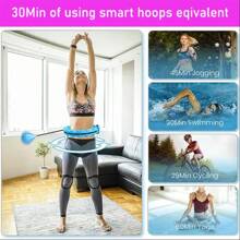 Weighted Fitness Hoop For AdultsDetachable Knots Abdomen Weight Loss 2 In 1 Abdomen Fitness Weight Loss Massage - Brown - View 5