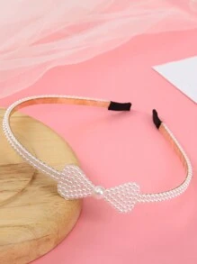 2件/4件/6件裝 新款優雅純色PVC塑料珍珠髮箍，百搭街頭風女性髮飾，四季適用髮帶 - 白色 - 查看 2