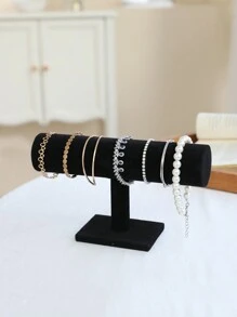 1pc/2pcs Single Layer Linen/Velvet Bracelet Holder Jewelry Display Stand, Watch Holder, Headband Organizer For Jewelry Shop Counter