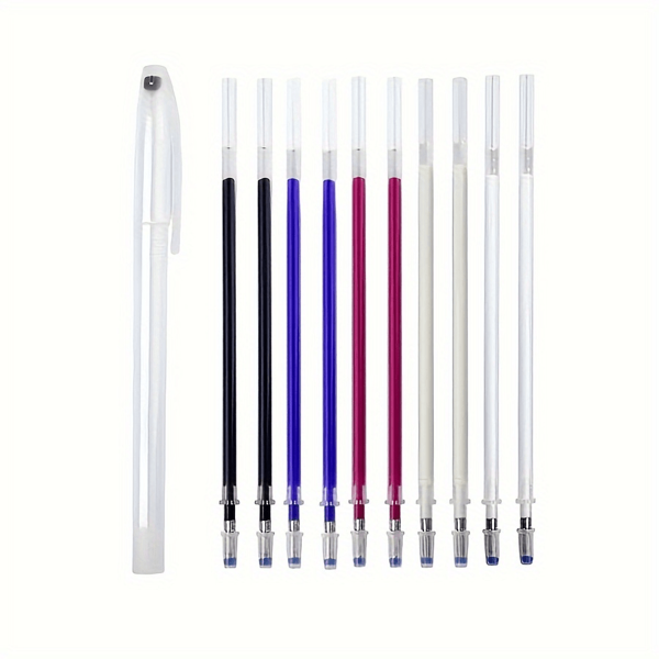 10Pcs Heat Erasable Magic Marker Pen Temperature Disappearing Crop Fabric Line Marking Pens DIY Sewing Accessories Craft