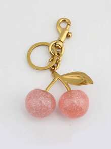 1pc Cherry Charm Accessory Women's Bag Or Keychain Pendant Cherry Adornment Individualized Bag Decoration For Women Valentine's Day Key Chains For Women Valentines - Multicolor - View 14