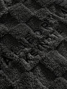 男士简约抓绒卫衣，休闲日常穿着，适合秋冬季节，长袖上衣 - 深灰色 - 查看 6