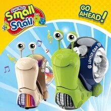 2025新款发光蜗牛玩具，婴儿电动爬行蜗牛玩具，音乐互动感官爬行玩具 - 彩色 - 查看 3