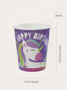 10/25，9盎司纸杯，独角兽主题，一次性浴室杯，漱口水杯，纸样杯，一次性饮水杯，聚会，家庭和办公室纸杯，接待客人，朋友，一次性浓缩咖啡杯，水，果汁，糖果和零食杯，新妈妈沐浴，新年礼物，适合各种节日
