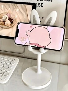 3pcs Adjustable Folding Rabbit-Shaped Tablet Stand, Plastic Slouchy Anti-Slip Adjustable Rabbit Desk Phone Tablet Holder, Decor Creative Utility For Tablet, Smartphone, Live Streaming, Self-Take, Requires Simple Assembly
