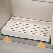 1pc No-Drill Expandable Pull-Out Cabinet Basket Under-Sink Drawer Dish Rack Kitchen Storage Organizer - Multicolor - View 6