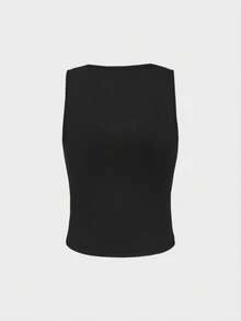 Áo hai dây ren mùa hè dành cho nữ, dáng ngắn, cổ tròn, ôm sát, không tay, gợi cảm, thanh lịch, lãng mạn, thích hợp cho tiệc tùng hoặc mặc thường ngày, màu đen. - màu đen - Xem 8