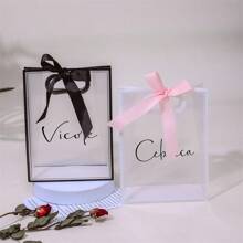 Personalisierbare transparente Geschenktüten, geeignet für Brautjungferngeschenke, Hochzeitsfeiern, dekorative, modische, stilvolle, exquisite, personalisierte, einzigartige Geschenktüten, ideale Geschenke für sie, Freund, Freundin, Vater, Familie, Mutter, Freunde, Haustiere, Sohn, Schüler, Tochter, Arbeitskollegen, Zuhause, Büro, multifunktional, personalisiert, einzigartig, Herbst Zuhause Erfrischung