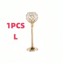 Elegant Metal Crystal Ball Glass Candle Holder With Windproof Glass Cover, Suitable For Restaurant, Living Room, Kitchen, Hotel Room, Show House Aromatherapy Candle Holder. Gold Crystal Candle Holder Home Decor, Candle Holder For Wedding, Candlelight Dinner, Applicable To Various Holidays, Christmas, Valentine's Day (Candles Not Included)