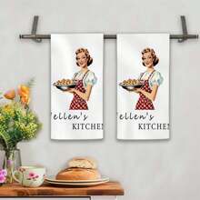 2PCS Create Your Own Design Tea Towel, Design Your Own Kitchen Towel, Flour Sack Tea Towel, Personalized Tea Towel, Custom Gift, New Home Gift - White - View 5
