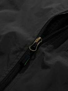 Áo vest câu cá ngoài trời nhiều túi cổ đứng đơn sắc cho nam, mùa xuân và mùa hè - màu đen - Xem 5