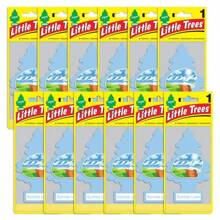 LITTLE TREES Air Fresheners Car Air Freshener. Hanging Tree Provides Long Lasting Scent For Auto Or Home. Summer Linen, Pack Of 12 - 彩色 - 查看 1