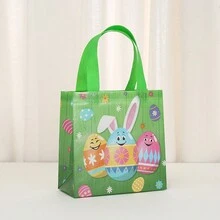 12pcs Easter Theme Non-Woven Fabric Bags, Holiday Gift Bags, Birthday Party Packaging Bags, Shopping Bags, Decorative Bags, Gift Bags, Waterproof Bags - Multicolor - View 6