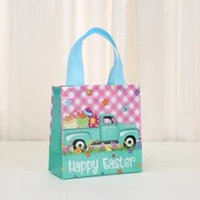 12pcs Easter Theme Non-Woven Fabric Bags, Holiday Gift Bags, Birthday Party Packaging Bags, Shopping Bags, Decorative Bags, Gift Bags, Waterproof Bags - Multicolor - View 3