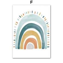 1pc Kids Room Decoration Wall Art Poster Ocean Shark Rainbow Car Surfboard Baby Home Decor Interior Art Mural Prints Wall Painting No Frame
