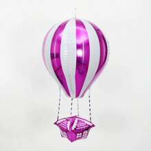 1 pieza Globo de helio con diseño de globo aerostático 4D, opciones de color rojo/rosa/azul/amarillo/verde, decoración para fiesta de cumpleaños, decoración de interiores y exteriores para celebraciones y fiestas