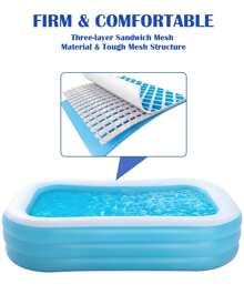 Naipo Inflatable Swimming Pool Fmaily Inflatable Pool Full-Sized Blow Up Pool 120''*72''*22''  For Baby  Outdoor Backyard Summer Water Party - 95" - View 2