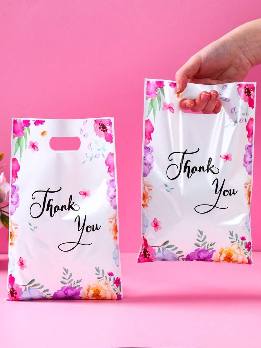 10/25/50Pcs Thank You Gift Bags,Handbags ,Thank You Gift Wrapping Bags Return Gift Bags,Perfect For Thank You Gifts,Holiday Birthday Party Supplies,Thanksgiving Party Gift ﻿