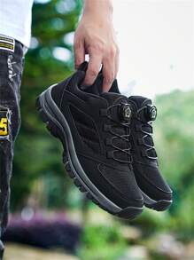 Herren Mode Wanderschuhe mit Drehverschluss, outdoor bequem leicht atmungsaktiv Kletterscuhe rutschfest Herrenwalkingschuhe