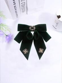 1pc Handmade Floral Flocked Collar, Suitable For Banquet, Campus, Activities, Performances, Hosting, Business Meetings, Shirts, Uniforms, Casual Outfitting Valentines - Four Leaf Clover - View 12