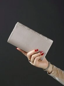 Túi cầm tay Shiny Fashion thanh lịch giản dị, Túi vuông sang trọng quyến rũ tinh tế có dây xích, Thích hợp cho phụ nữ, sinh viên, nhân viên văn phòng, cô dâu làm túi xách dự tiệc tối, ví, túi xách cho đám cưới, tiệc sinh nhật cho phụ nữ, vũ hội, dạ hội - Một món quà tuyệt vời cho phụ nữ - Màu be - Xem 7