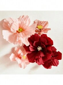 3pcs/Set DIY Paper Flower Wall Decorations For Wedding, Flower Backdrop, Gift Party, Birthday Party, Photo Booth, Arch Background, Home Wall Decor,Christmas