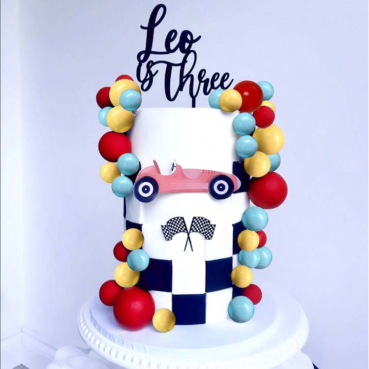 ROARING GOOD TIME 咆哮的美好时光无限好，成为一体蛋糕装饰生日装饰黄色红色蓝色球蛋糕装饰生日蛋糕装饰生日派对 - 彩色 - 查看 3